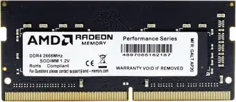 Оперативная память AMD Radeon R7 Performance 4GB DDR4 SODIMM PC4-21300 R744G2606S1S-U – изображение в каталоге