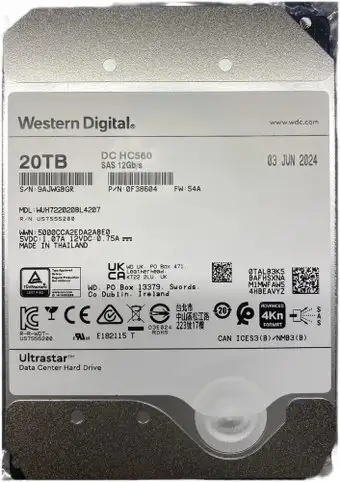 Жесткий диск WD Ultrastar DC HC560 20TB WUH722020BL4207 – изображение в каталоге