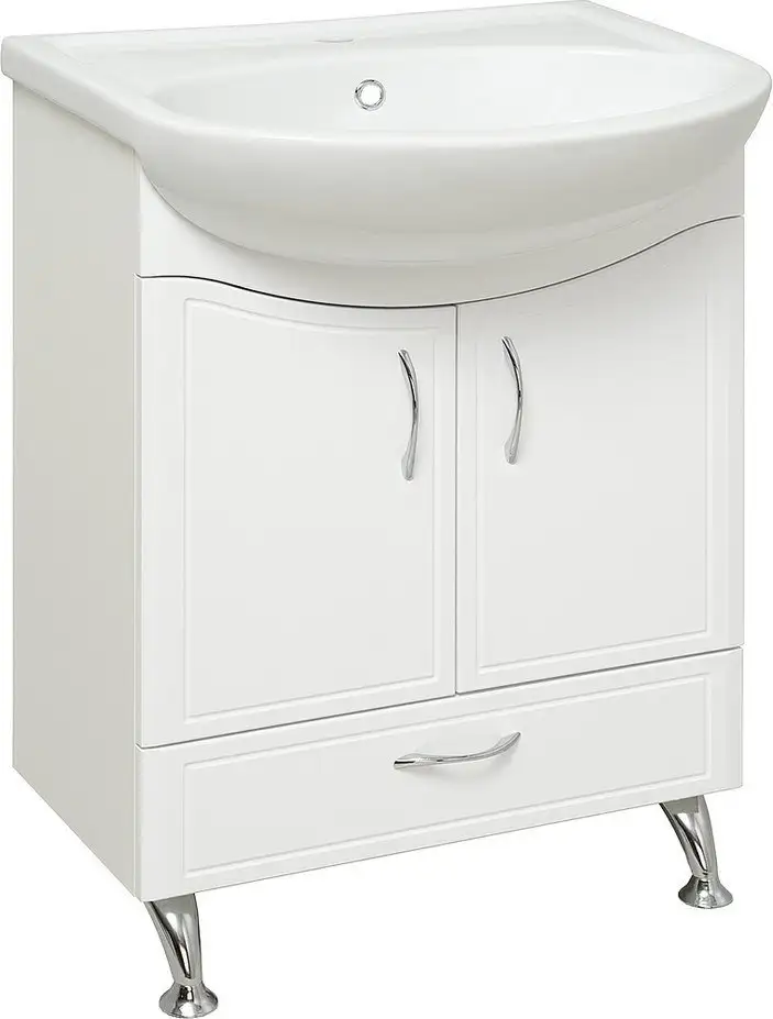 Runo Тумба с умывальником Runo Севилья 60 + Уют 60 (напольная) – фото товара