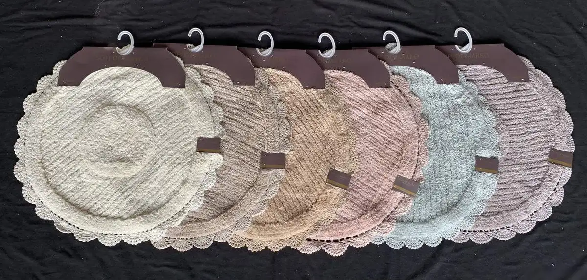 Коврик для ванной Sofi De MarkO Laura Кружевной 75x75 КВ-ЛА-7-75х75 (серый/лиловый) – фото товара