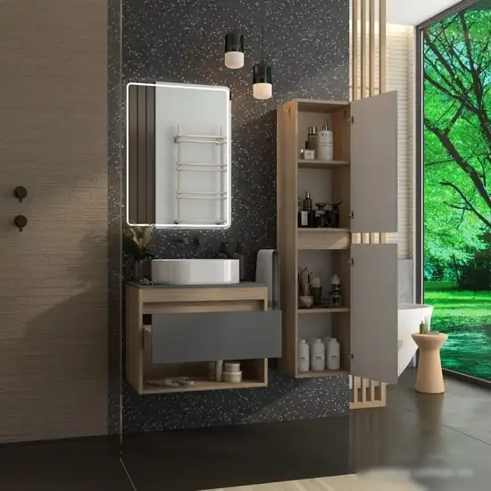 Teymi Тумба под умывальник Ritta 65 T60524 (дуб эврика/графит матовый) – фото товара