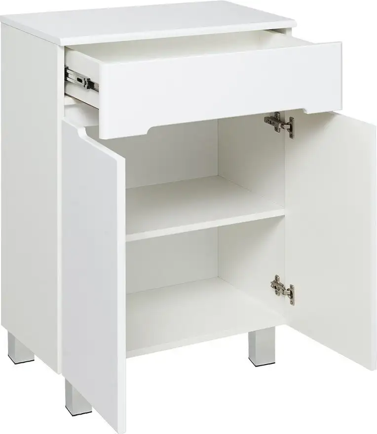 Runo Тумба с умывальником Runo Парма 60 2 двери + Omega 60 (напольная) – фото товара