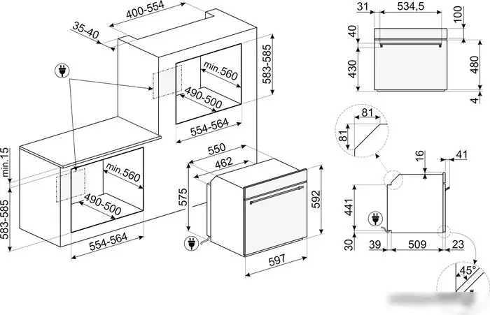 Электрический духовой шкаф Smeg SO6301S2X - фото товара