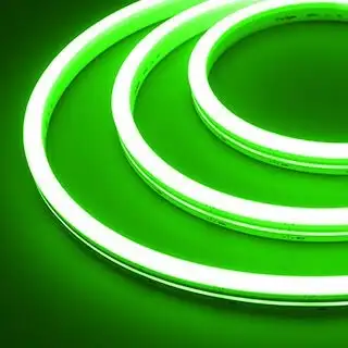 Гибкий неон Arlight 8W/m 140LED/m 2835SMD зеленый 5M Moonlight-Side-A140-12x17mm 24V Green 038800 – изображение в каталоге