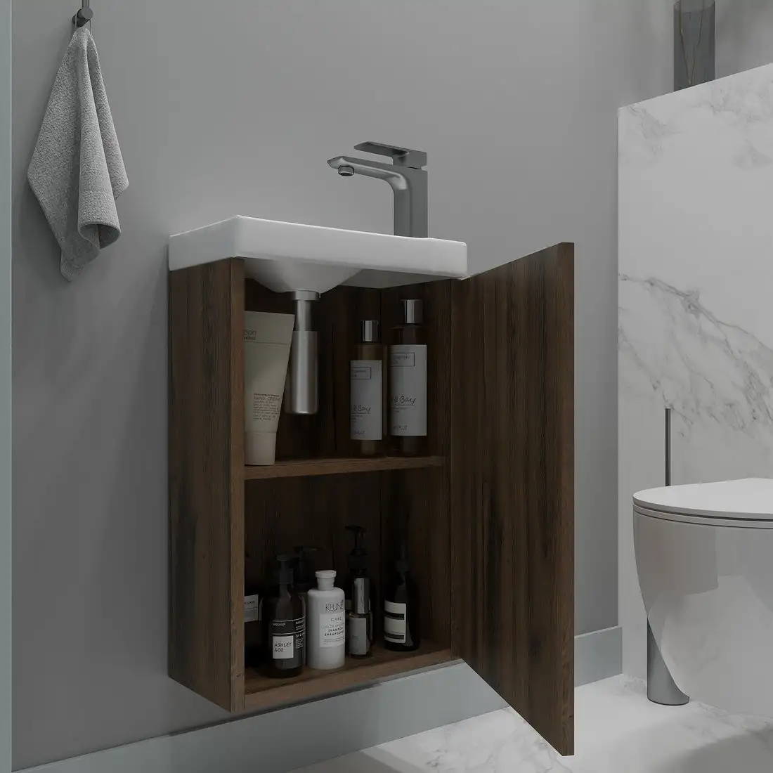 ЗОВ Тумба под умывальник Монови Слим 40 S40LA0LA7091B (аттик) – фото товара