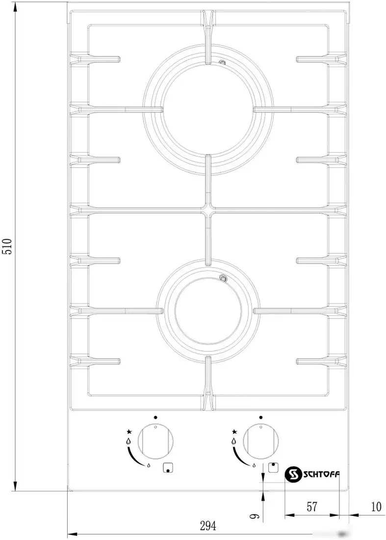 Варочная панель Schtoff H3001C02IS Black - фото товара