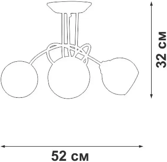Люстра средней высоты Vitaluce V43090-13/3PL – фото товара