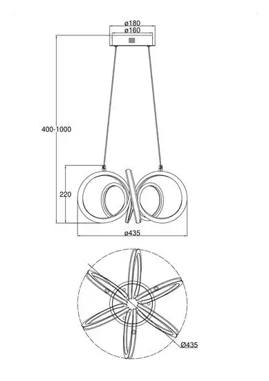 Подвесная люстра Freya Jumbo FR6047PL-L120W – фото товара