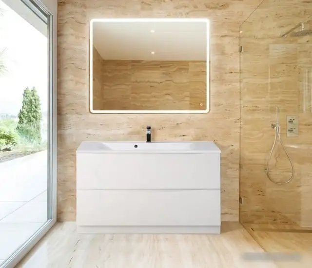 BelBagno Тумба под умывальник Marino-1000-2C-PIA-BL-P (bianco lucido) – фото товара