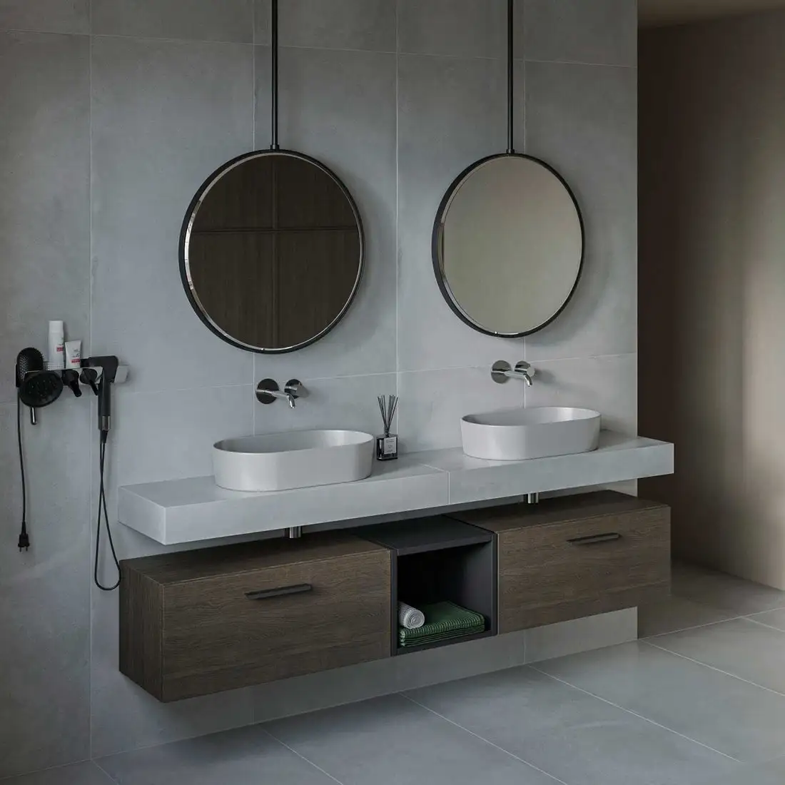 Умывальник Керамин Арена 55 ФС (серый, матовый) - фото товара