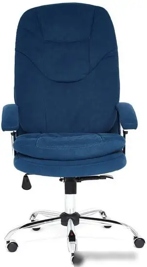 Кресло TetChair Softy LUX (флок, синий) – фото товара