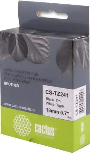 Картридж-лента для термопринтера CACTUS CS-TZ241 (аналог Brother TZ241) – изображение в каталоге