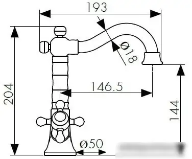 Смеситель Kaiser Carlson Style 44411-1 - фото товара