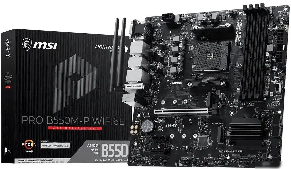 Материнская плата MSI Pro B550M-P WiFi6E – фото товара