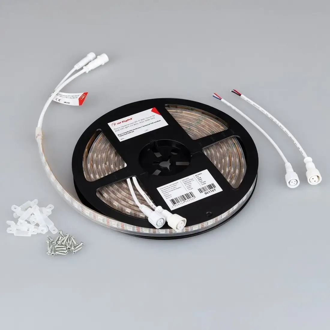 Светодиодная лента Arlight Бегущий огонь 12W/m 60Led/m 5060SMD разноцветный 5M SPI-P-B60-12mm 5V RGB-PX1-BPT 041167 – фото товара