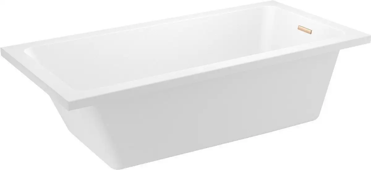 Ванна Wellsee FreeDom 2.0 180x85 23300304R (встраиваемая ванна белый глянец, сифон-автомат золото) - фото товара