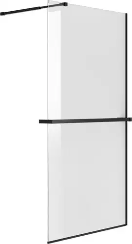 Душевая стенка Niagara NG-670-90ВLACK 90x195 (черный матовый/прозрачное стекло) - изображение в каталоге