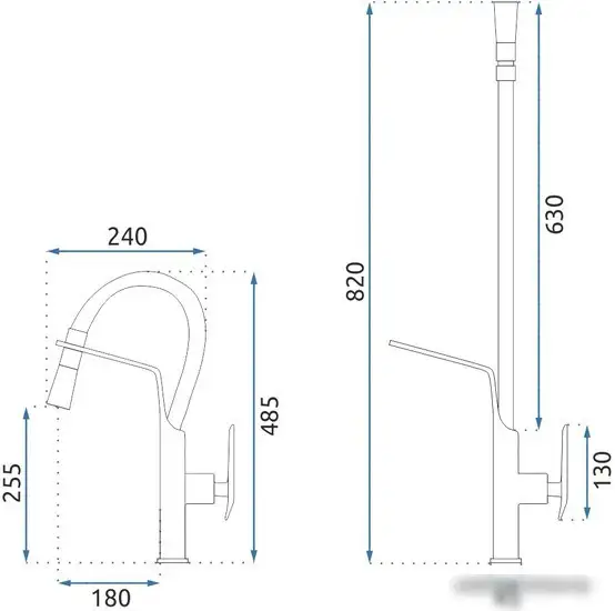 Смеситель Rea Castor REA-B6935 (черный матовый) - фото товара