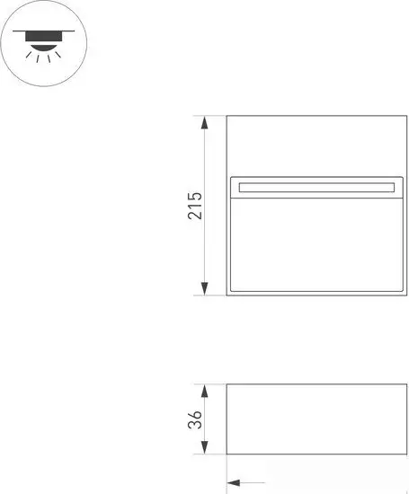Уличный накладной светильник Arlight LGD-TRACE-S215x215-8W Warm3000 029958