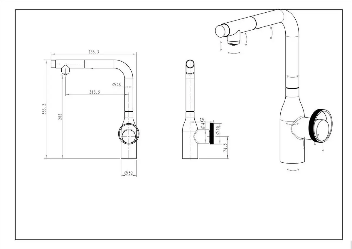 Смеситель Paulmark Ur213104-GM - фото товара