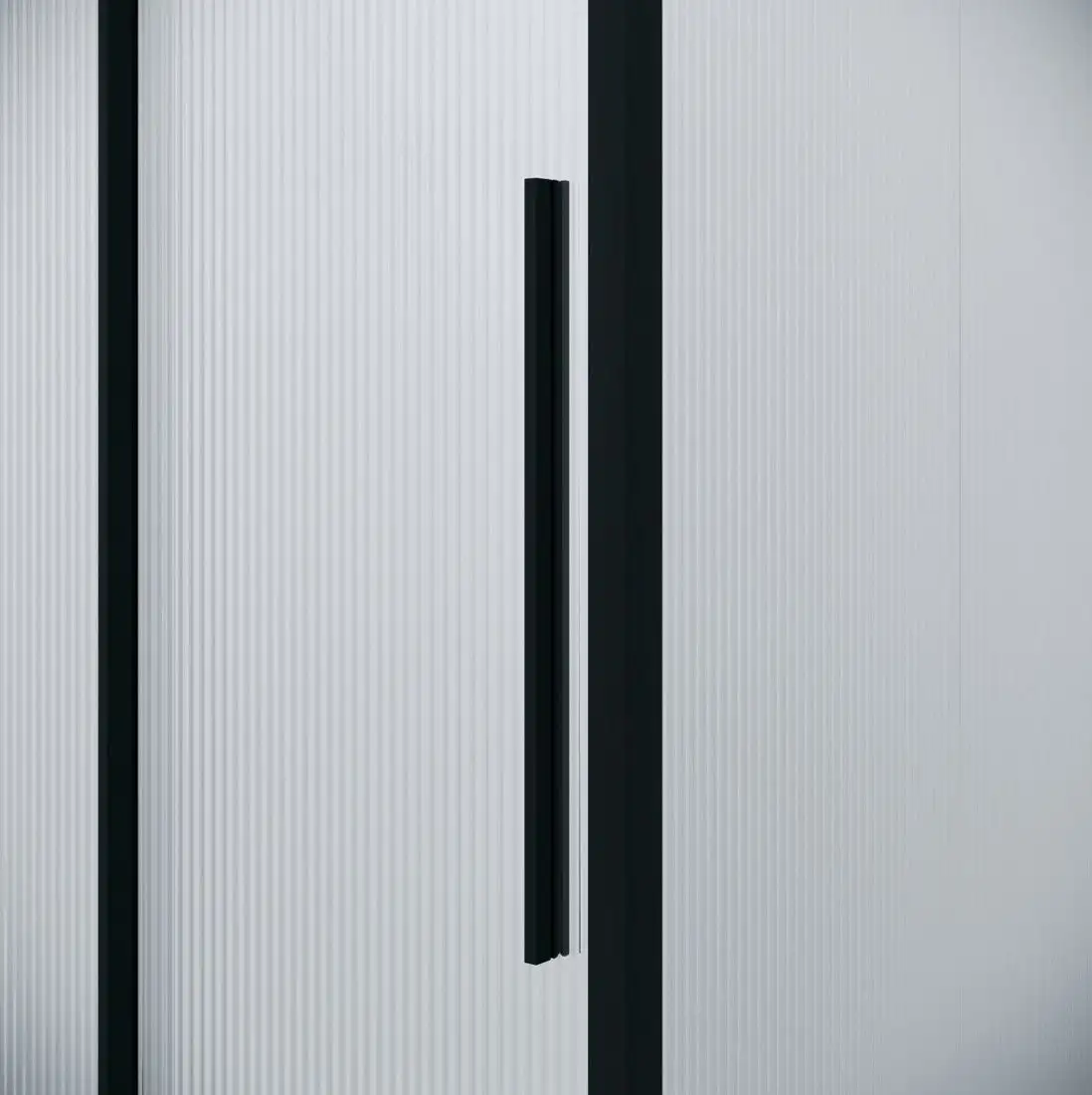 Душевая дверь Niagara Nova NG-84-L11FHB 110x195 (черный матовый/рифленое стекло) - фото товара
