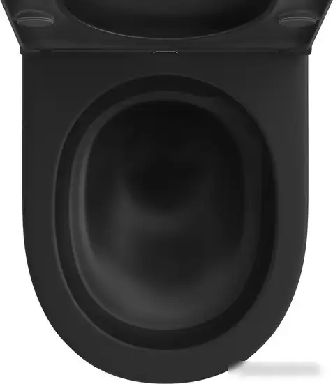 Унитаз подвесной Wellsee Croquis RimFree 182613001 (чаша, пневмокрышка, матовый черный) - фото товара