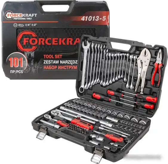 Универсальный набор инструментов ForceKraft FK-41013-5 (101 предмет) – фото товара