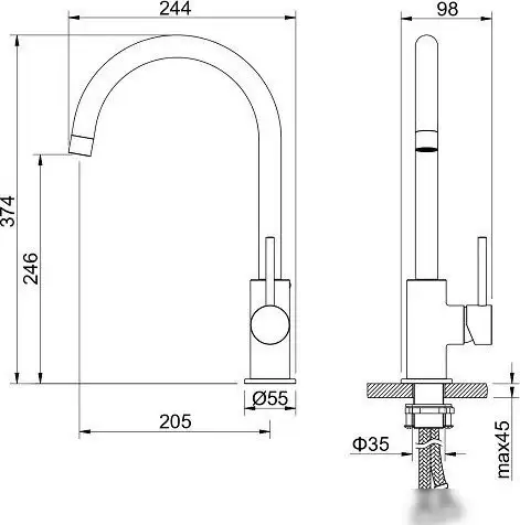 Смеситель Aquatek Европа AQ1382BGM - фото товара