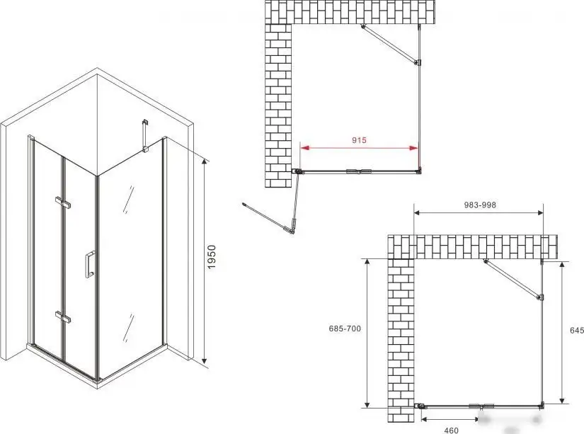 Душевой уголок Abber Zart AG08100P-S71 - фото товара