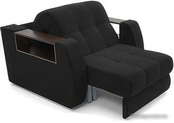 Кресло-кровать Мебель-АРС Барон №3 (велюр, черный HB-178 17)