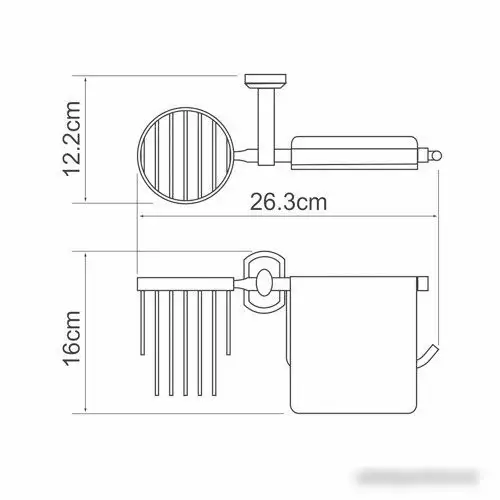 Держатель для туалетной бумаги и освежителя Wasserkraft Oder K-3059 – фото товара