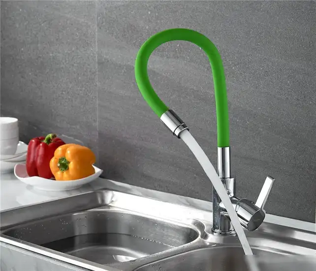 Смеситель Ledeme H98 L4898-5 (зеленый/хром) - фото товара