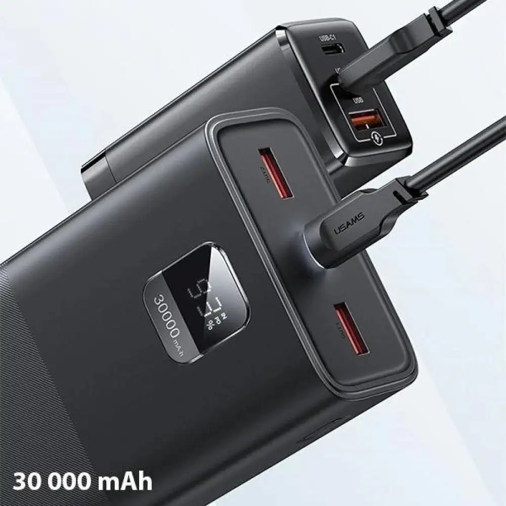 Usams CD185 PB68 30000mAh (черный) – фото товара