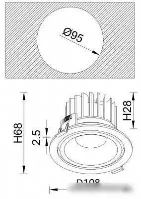 Точечный светильник Crystal Lux CLT 005C108 BL – фото товара
