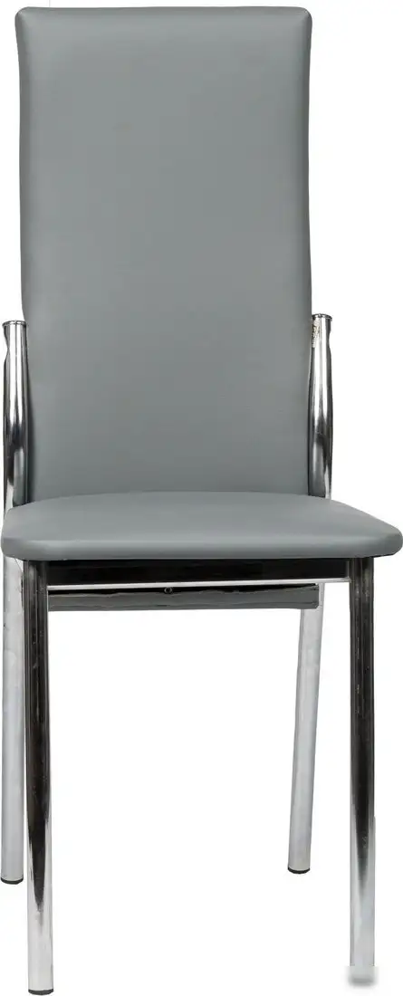 Стул ВВР Оскар (серый/хром, экокожа)