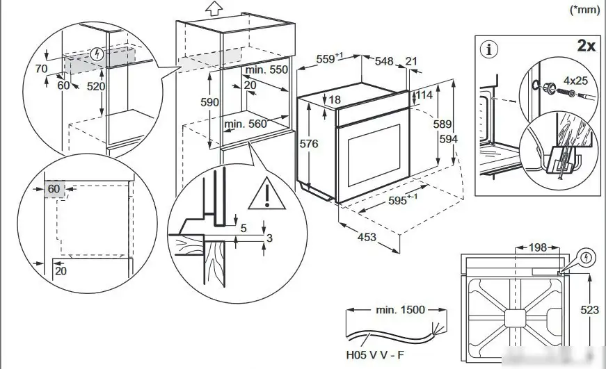 Электрический духовой шкаф Electrolux EOD6P66X - фото товара