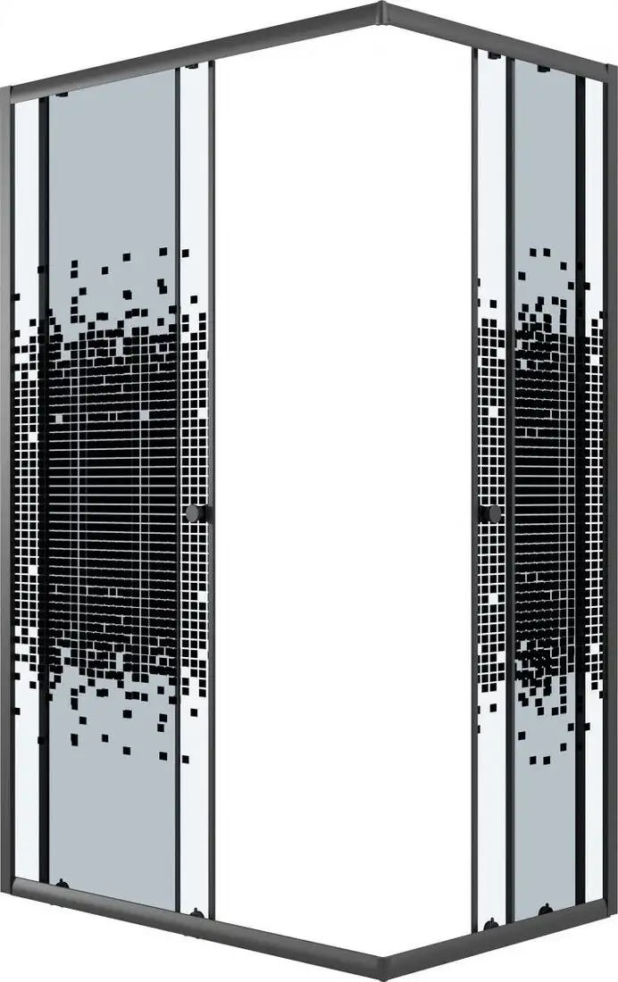 Душевой уголок Niagara Eco NG-1012-14QBLACK 120x80x190 (черный/стекло мозаика) - фото товара