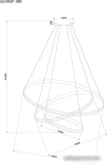 Подвесная люстра Arte Lamp Meridiana A2198SP-3WH – фото товара