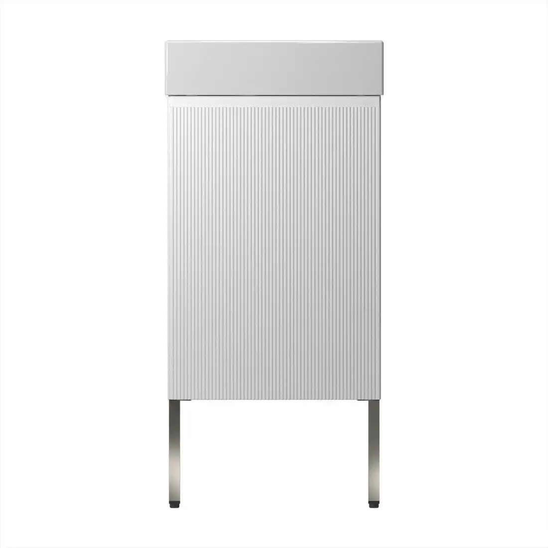 Wellsee Тумба под умывальник 3 в 1 WC Area 221801004 (тумба/матовый белый, раковина/глянцевый белый, ножки/нержавеющая сталь) – фото товара