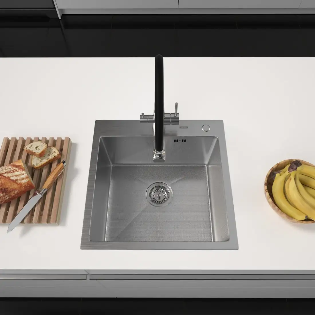 Кухонная мойка ARFEKA Eco AR 500*500 Satin Decor Millet Grains - фото товара