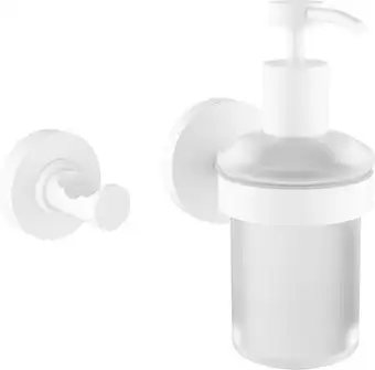 Набор аксессуаров для ванной Wellsee Finishing Touch 182515001 (дозатор для жидкого мыла, крючок, матовый белый) – изображение в каталоге