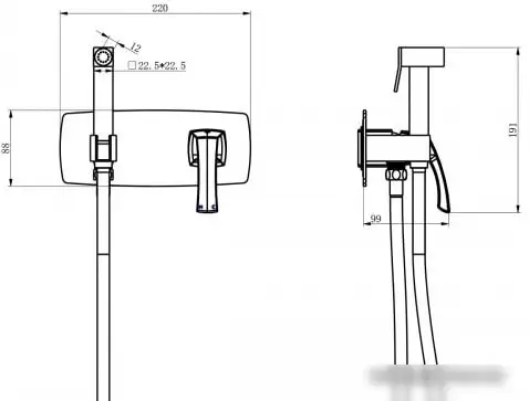 Гигиенический душ Lemark Nubira LM6219ORB - фото товара