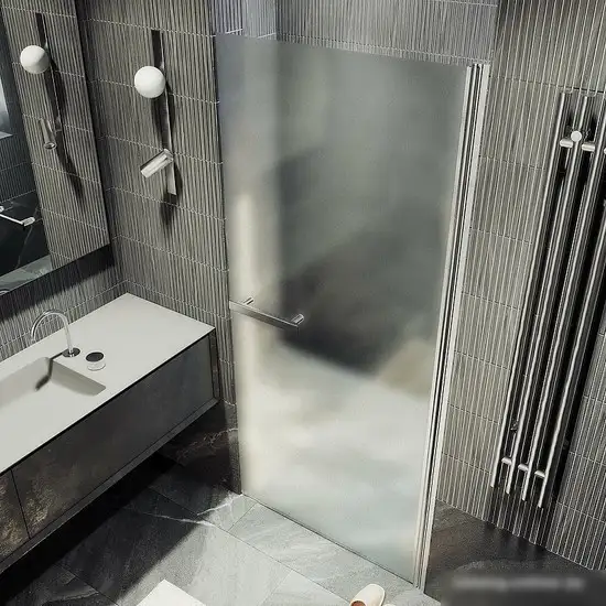 Душевая дверь MaybahGlass 198x80 MGD-458-5 (сатин стекло/хром матовый) - фото товара