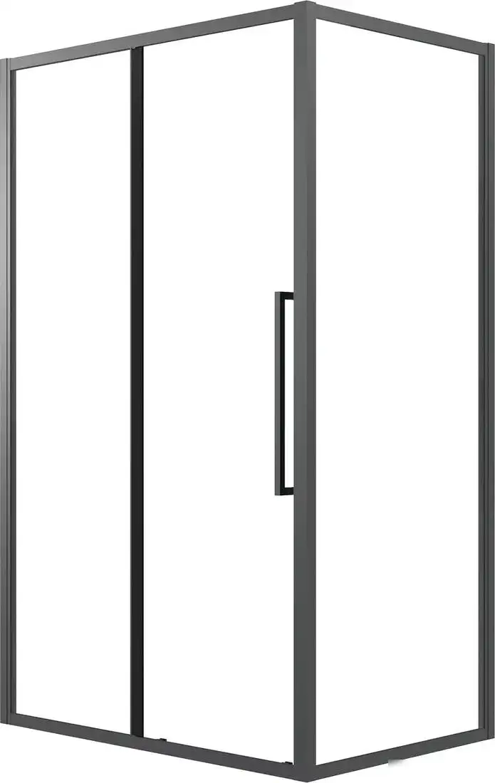 Душевая стенка Grossman Cosmo 100х195 200.K33.02.100.21.00 (черный матовый/стекло прозрачное) - фото товара