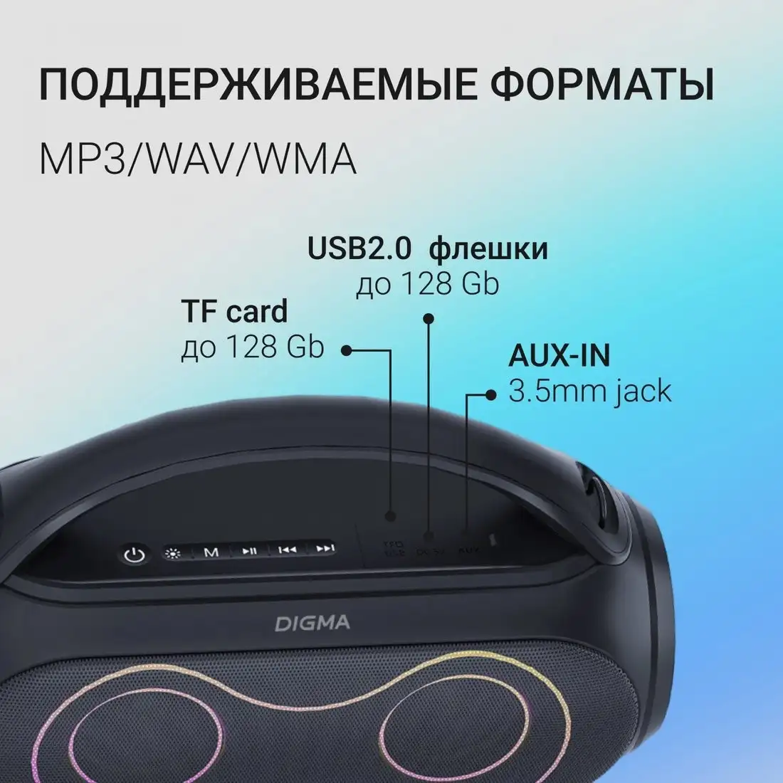 Беспроводная колонка Digma D-PS1532 – фото товара