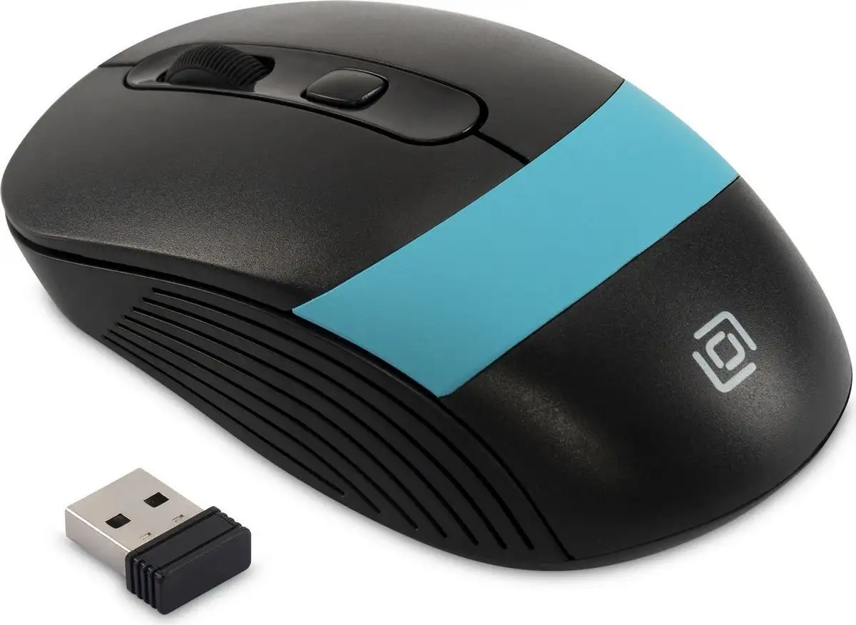 Мышь Oklick 310MW (черный/голубой) – фото товара