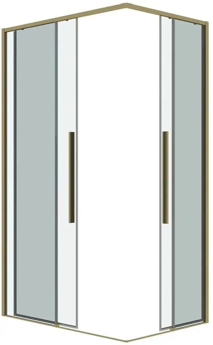 Душевой уголок Grossman Galaxy 110x90x195 300.K33.01.1190.32.00 (золото сатин/прозрачное стекло) - фото товара
