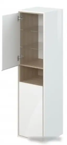 Мебель для ванных комнат Cersanit Шкаф-полупенал Louna SP-SL-LOU/Wh – фото товара