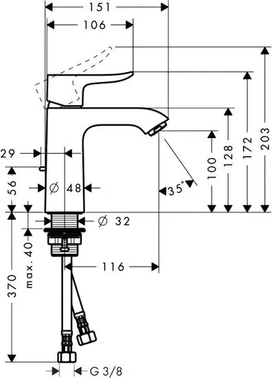 Смеситель Hansgrohe Metris 31080000 - фото товара