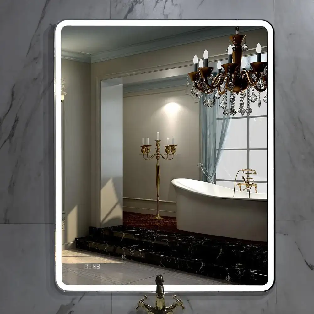 Пекам Зеркало Marta 1 80x100 marta1-80x100dcl (с подсветкой, сенсором на взмах руки и часами) – фото товара